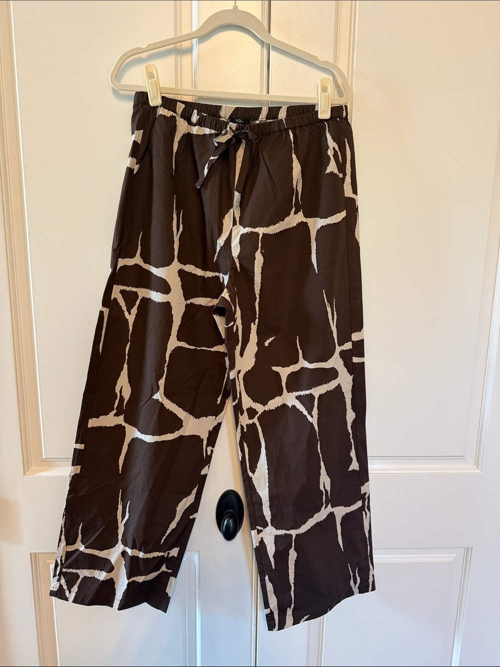 Rails Brown & Cream Abstract Wide-Leg Pants